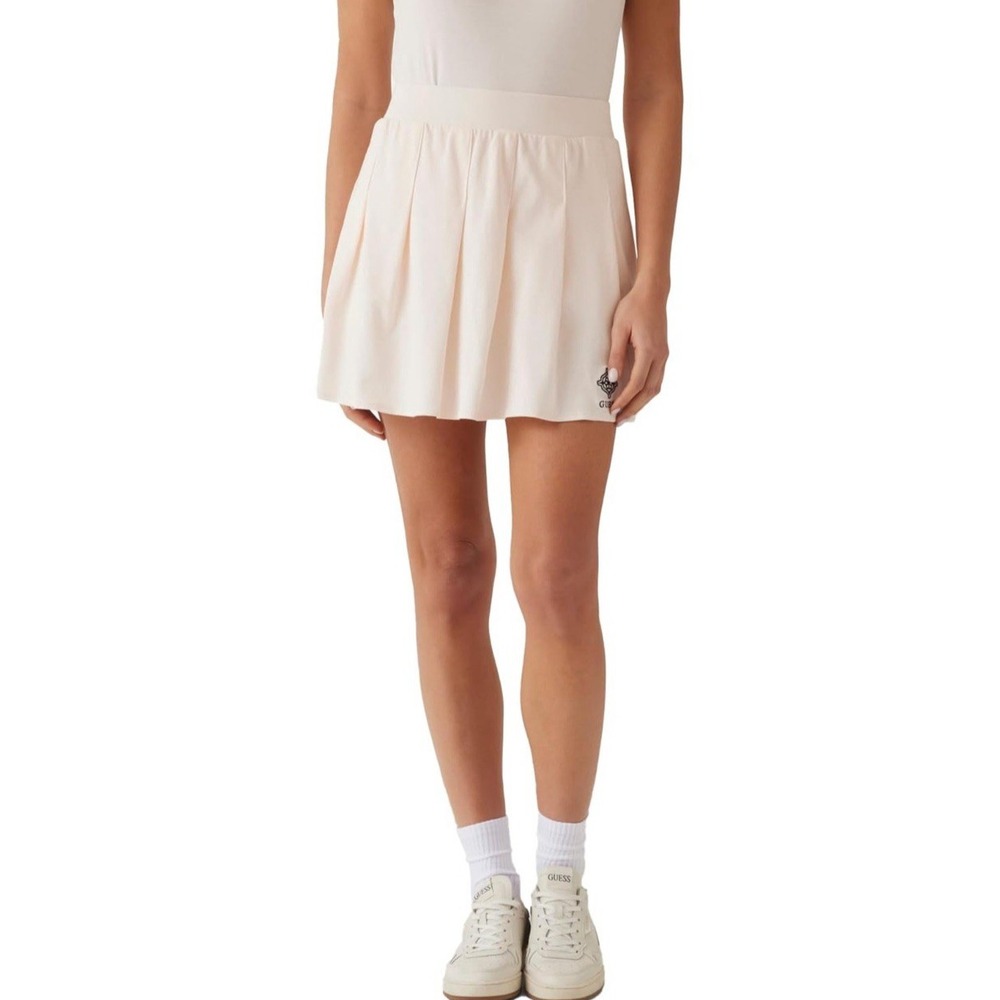 NWT Guess Women's Eco Suzanne Tennis Skirt - Color New Angel‎ Wing - Size L